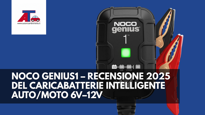 NOCO GENIUS1 – RECENSIONE 2025 DEL CARICABATTERIE INTELLIGENTE AUTO/MOTO 6V–12V