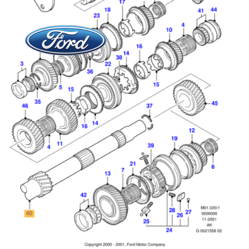 ✅ 1124658 FORD - ALBERO CAMBIO SECONDARIO NUOVO TRANSIT ORIGINALE