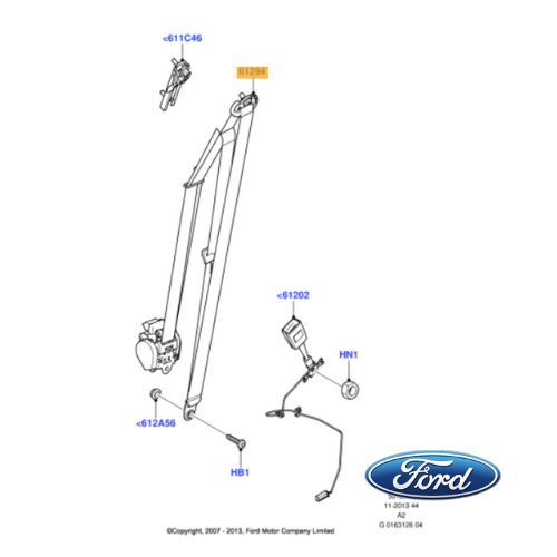 ✅ 1502492 FORD - CINTURA DI SICUREZZA ANTERIORE SINISTRA
