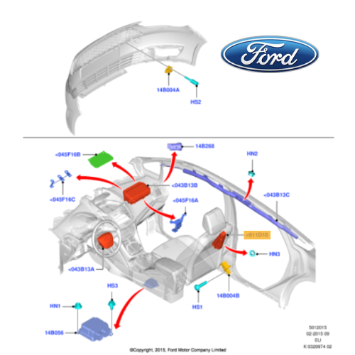 ✅ 1749216 FORD - DISPOSITIVO AIRBAG SEDILE SINISTRO FORD 1698009
