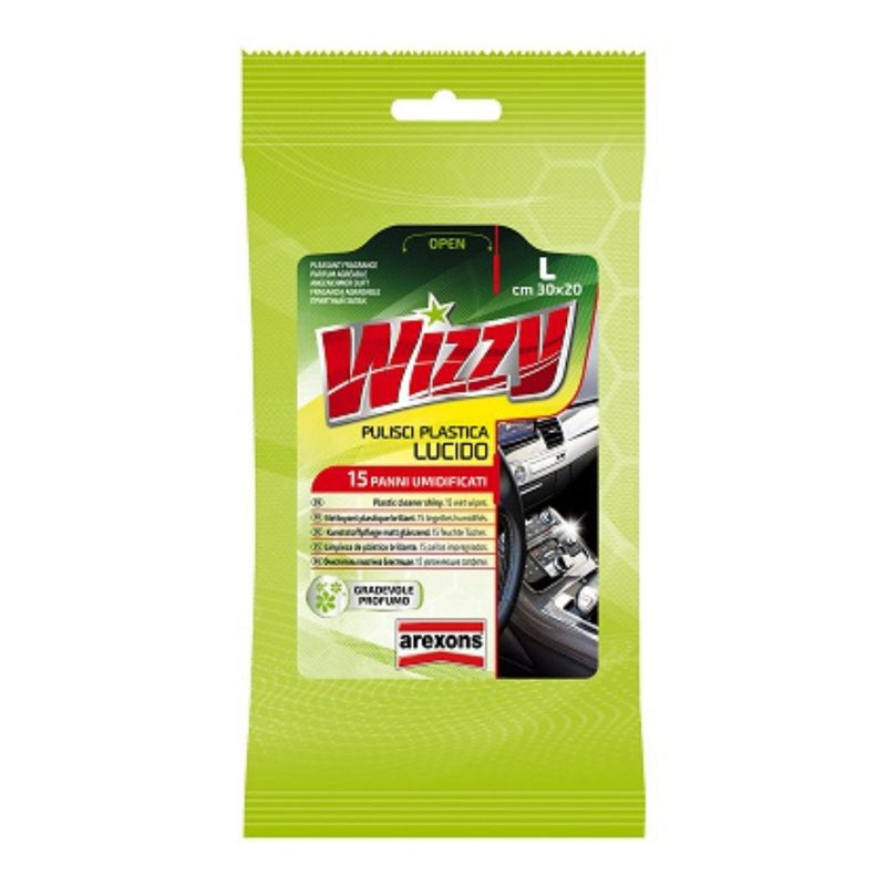 ✅ AREXONS 1934 WIZZY PULISCI PLASTICA LUCIDO - PANNI UMIDIFICATI PER PLASTICHE AUTO