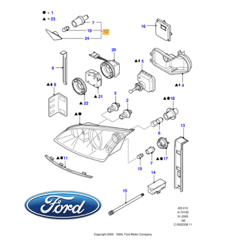 ✅ 4517451 FORD - INDICATORE DI DIREZIONE LATERALE AMBRA