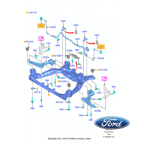✅ 4762653 FORD - DADO ESAGONALE FORD BIELLETTA BARRA STABILIZZATRICE