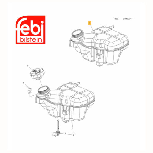 ✅ 47897 FEBI - SERBATOIO VASO COMPENSAZIONE OPEL 13283712