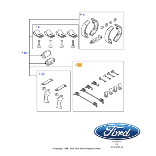 ✅ 5028032 FORD - KIT MOLLE FRENO POSTERIORE GANASCE