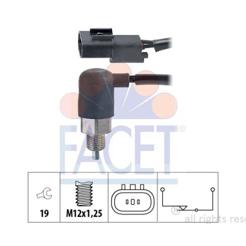✅ 7.6211 FACET - INTERRUTTORE LUCE RETROMARCIA TOYOTA 8421012040