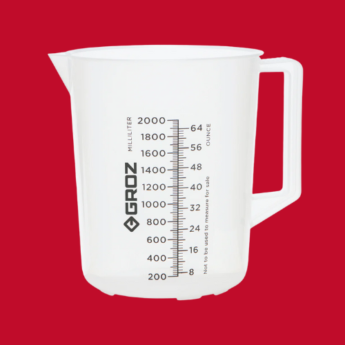 ✅ 7080041946 GROZ - CARAFFA GRADUATA 1000 ML IN POLIPROPILENE PROFESSIONALE