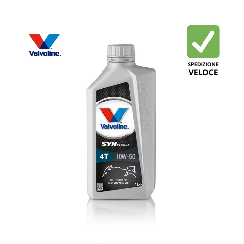 ✅ 862067 VALVOLINE - SYNPOWER 4T 10W50 – OLIO MOTORE SINTETICO PER MOTO 4 TEMPI CON FRIZIONE A BAGNO D’OLIO