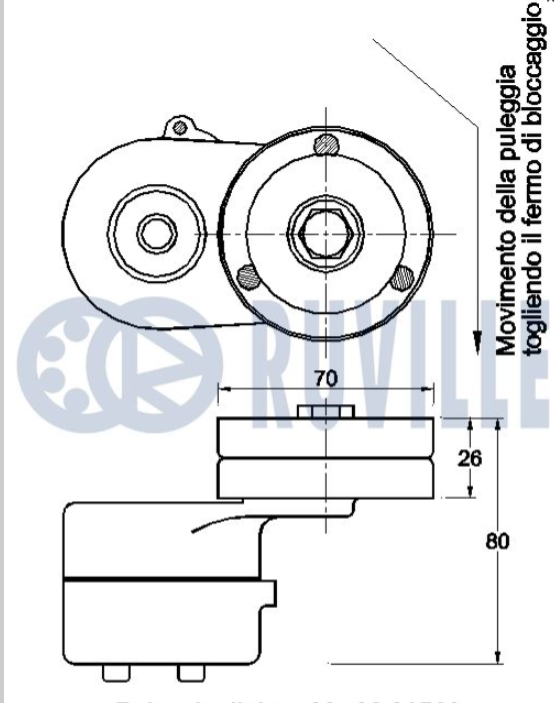 ✅ 541240 RUVILLE BRACCIO TENDITORE PER CINGHIA TRAPEZOIDALE K05066936AA K68211445AA 0-N2151 534033010 8641803004 APV2669 GA385.00