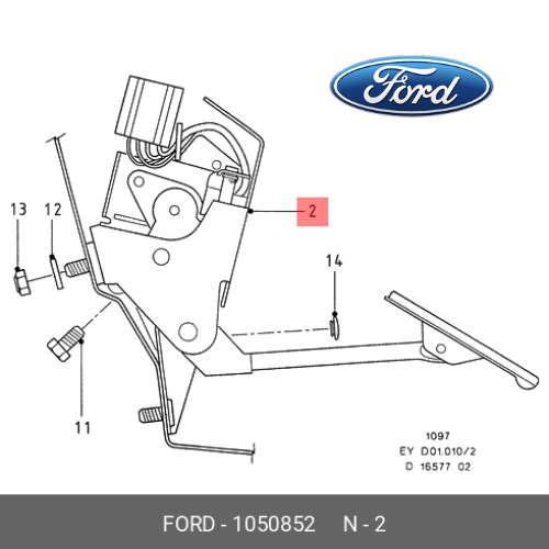✅ 1050852 FORD - PEDALE ACCELLERATORE COMPLETO FORD TRANSIT ALBERINO DI COMANDO CARBURATORE