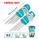 ✅ INECO 4200400005 – SET 18 CHIAVI ESAGONALI E TORX THT106KT0181
