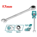 ✅ INECO 4220700017 – CHIAVE COMBINATA A CRICCHETTO 17 MM TCSPAR171