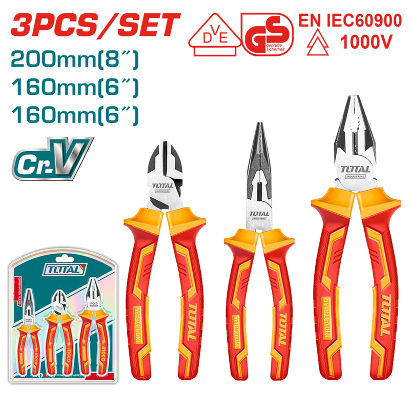 ✅ INECO 4341100001 - SET 3 PINZE ISOLATE THT2K0302