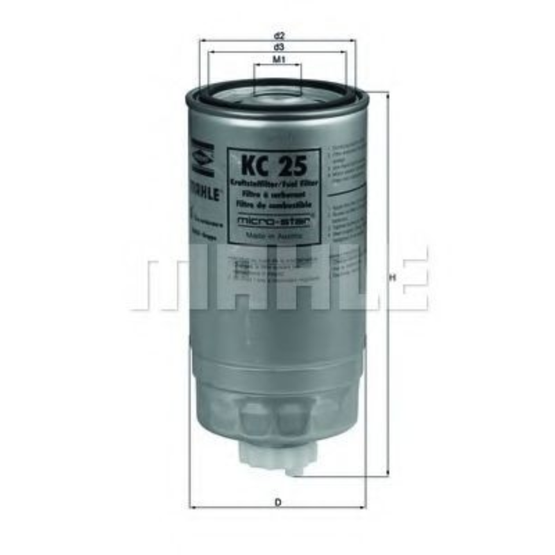✅ KNECHT KC25 - FILTRO CARBURANTE MINI BMW 13322240802