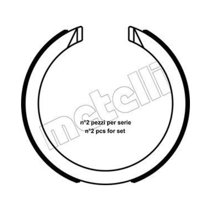 ✅ METELLI 53-0491 - SERIE GANASCE FRENO A MANO Ø 190MM OPEL MAZDA EGY34439Z SSANGYONG 483KT05000
