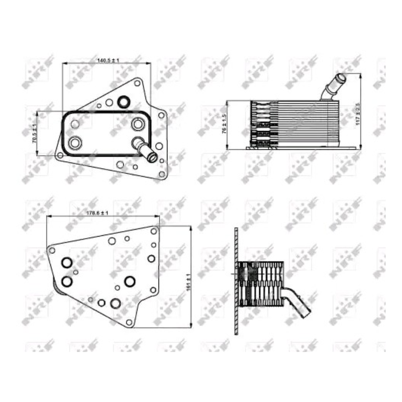 ✅ NRF 31258 – RADIATORE OLIO MOTORE (RAFREDDATO AD ACQUA) – EASY FIT