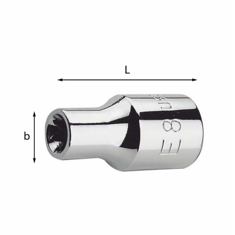 ✅ USAG U02352410 - Chiave a bussola TORX® E18 ISO 1174-1