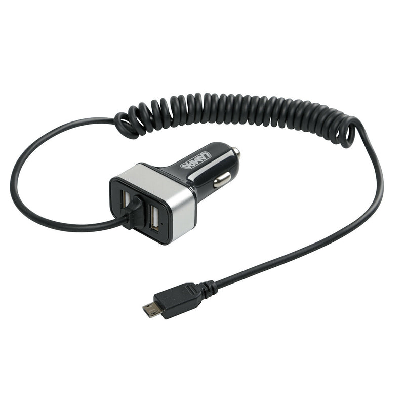 *DOPPIA PRESA USB+CAVO MICRO USB CON RICARICA VELOCE UNIV. 5800MA 12/24V