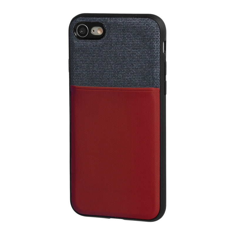 *COVER "DUO" PER IPHONE 7/8 BLU + BORDEAUX