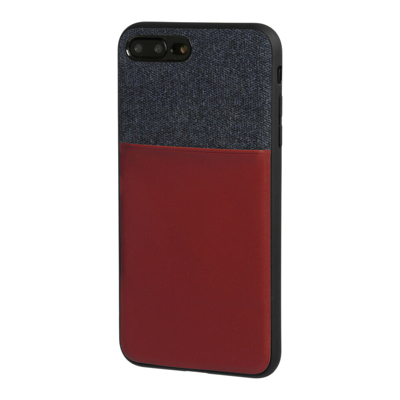 *COVER "DUO" PER IPHONE 7 PLUS 8 PLUS - BLU + BORDEAUX