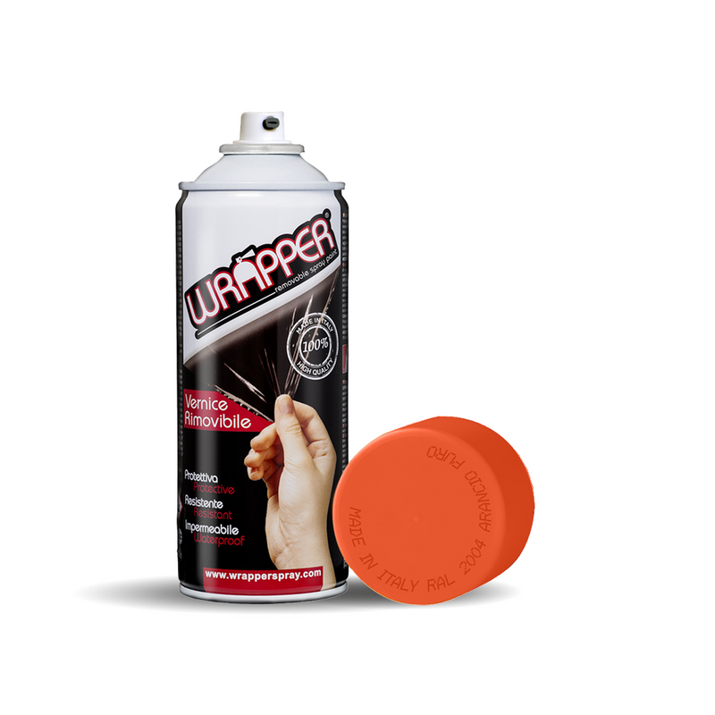 WRAPPER ARANCIO PURO PELICOLA SPRAY REMOVIBILE 400ML COLORE RAL 2004