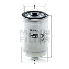 WK8030 MANN-FILTER Filtro carburante