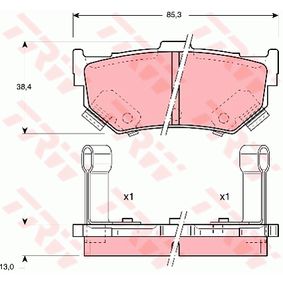 GDB884 TRW Kit pastiglie freno Freno a disco