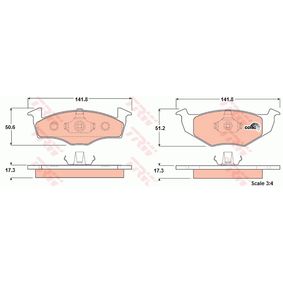 GDB1274 TRW COTEC Kit pastiglie freno Freno a disco