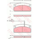 GDB1679 TRW COTEC Kit pastiglie freno Freno a disco