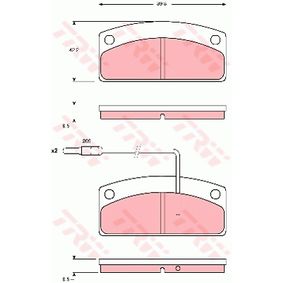 GDB1679 TRW COTEC Kit pastiglie freno Freno a disco