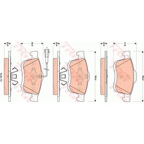 GDB1864 TRW COTEC Kit pastiglie freno Freno a disco