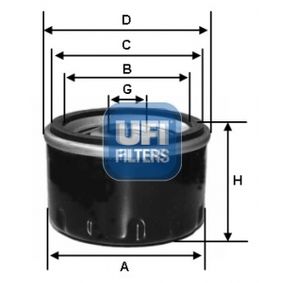 2362800 UFI Filtro olio