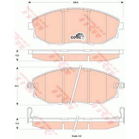 GDB4179 TRW COTEC Kit pastiglie freno Freno a disco