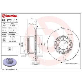 ✅ 09.9761.10 BREMBO - COPPIA 2 DISCHI FRENO IVECO 2996033 7188210