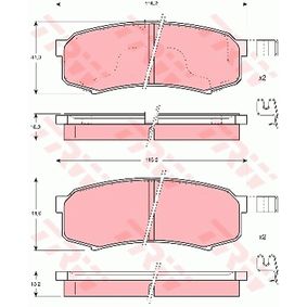 GDB3110 TRW COTEC Kit pastiglie freno Freno a disco