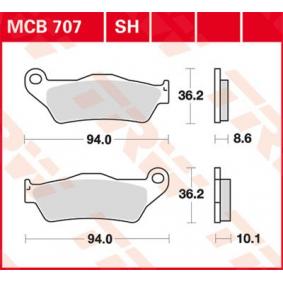 MCB707 TRW Kit pastiglie freno Freno a disco