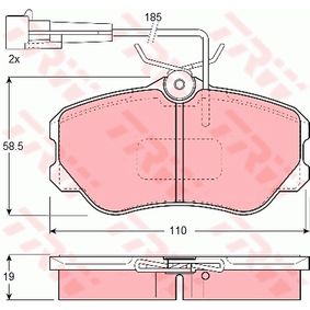 GDB1095 TRW Kit pastiglie freno Freno a disco