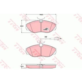 GDB1425 TRW COTEC Kit pastiglie freno Freno a disco