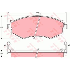 GDB1008 TRW Kit pastiglie freno Freno a disco