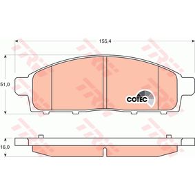 GDB3435 TRW COTEC Kit pastiglie freno Freno a disco