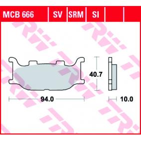 MCB666SRM TRW Kit pastiglie freno Freno a disco