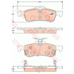 GDB3458 TRW COTEC Kit pastiglie freno Freno a disco