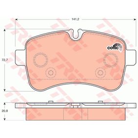 GDB1748 TRW COTEC Kit pastiglie freno Freno a disco