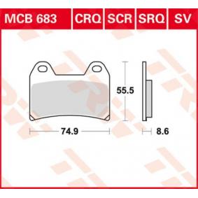 MCB683 TRW Kit pastiglie freno Freno a disco