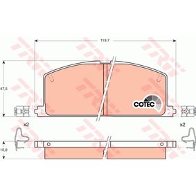 GDB323 TRW COTEC Kit pastiglie freno Freno a disco