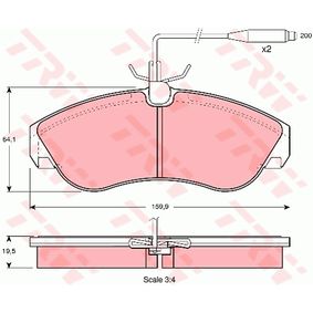 GDB1106 TRW COTEC Kit pastiglie freno Freno a disco