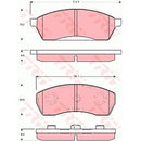 GDB3068 TRW Kit pastiglie freno Freno a disco