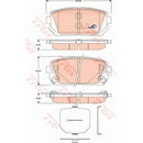 GDB3462 TRW COTEC Kit pastiglie freno Freno a disco