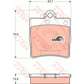 GDB1335 TRW COTEC Kit pastiglie freno Freno a disco