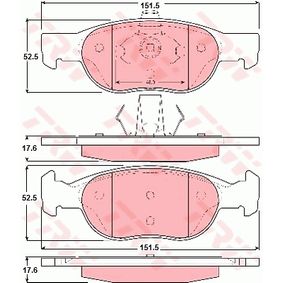 GDB1382 TRW Kit pastiglie freno Freno a disco